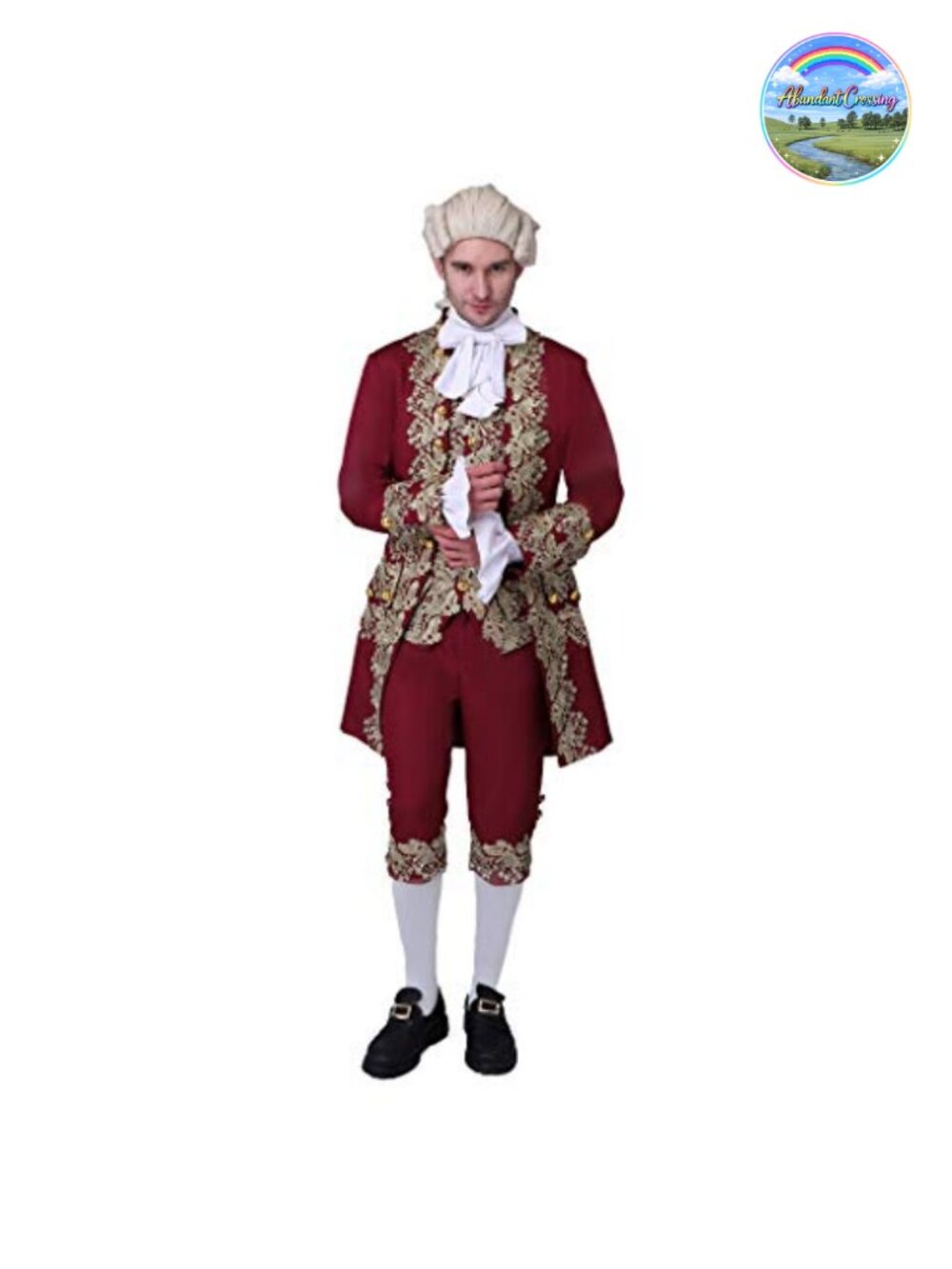 Men's 18th Century Court Suit Colonial Victorian Military Uniform Rococo Costume